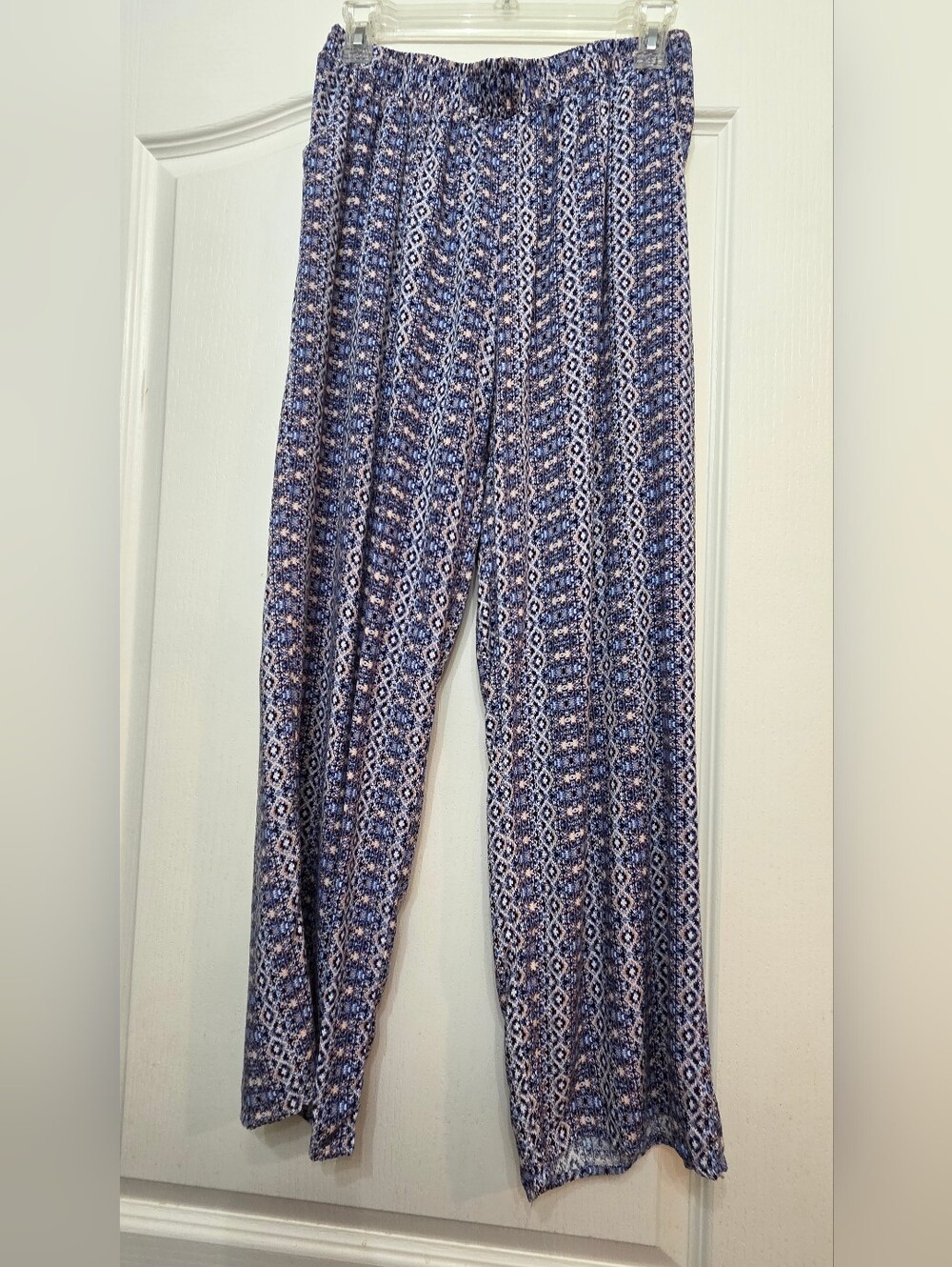Blue Geometric Print Lounge Pants
